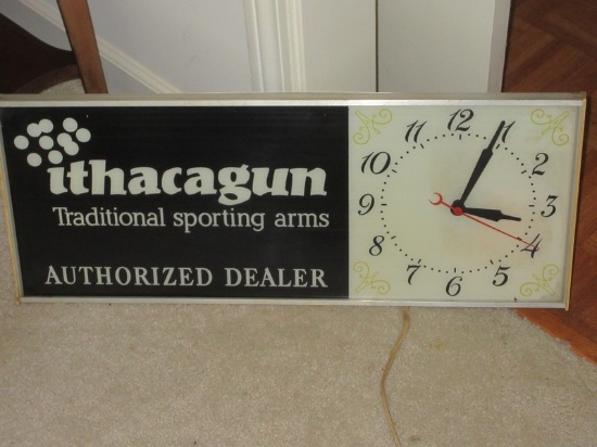 Collectible Vintage Ithacagun Traditional Sporting Arms Authorized Dealer Advertising Lighted