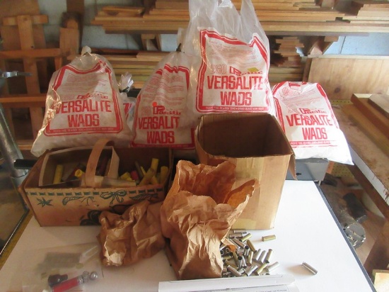 Lot Morndy Pacific Versalite Wads, Spent Cartridge Shell Ammo, 444 Marlin, 19 Cast Bullets .50Cal