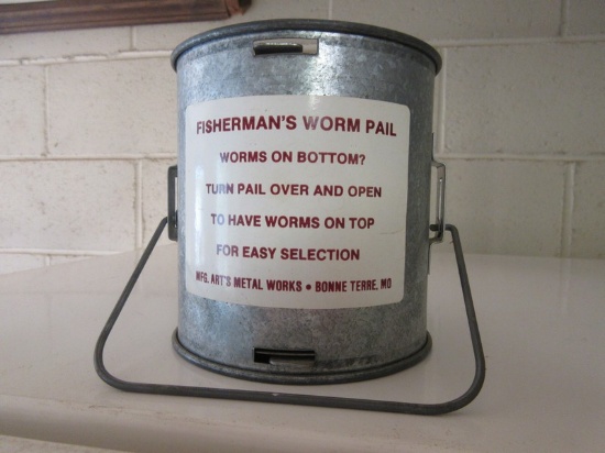 Fisherman's Worm Pail Mfg. Art's Metal Works
