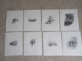 Set of 8 New England Grouse Shooting Series Fine Art Prints by William Foster Various Hunting