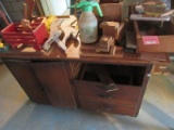 Lot Wooden Shop Cabinet, Wood Toys, Small Arms Primers Box, etc. Cabinet 33 1/2