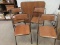 5pc Set Cosco Home Products Brown Metal Frame Folding Card Game Table w/4 Matching Chairs