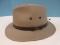 New Stetson Water Repellent Men's Khaki Gable All Weather Safari Hat Fedora-Size XL,Retail $50