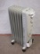 Electric Oil Filled Radiator Gray Fin Heater on Casters Adjustable Thermostat Model No. ZC0715F