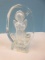 2pc LE Smith Crystal 3-D Frosted Cherub Angel Kneeling in Prayer 7 1/2