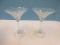 Fabulous Pair Heavily Etched Crystal 6 1/4