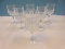 Set of 6 Cristal D'Arques Durand Crystal Longchamp Pattern Cut Vertical & Criss Cross Design