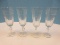 Set of 4 Wedgewood Full Lead Crystal Monarch Pattern Cut Panel & Scroll Design on Bowl 8 7/8