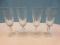 Set of 4 Wedgewood Full Lead Crystal Monarch Pattern Cut Panel & Scroll Design on Bowl 8 7/8
