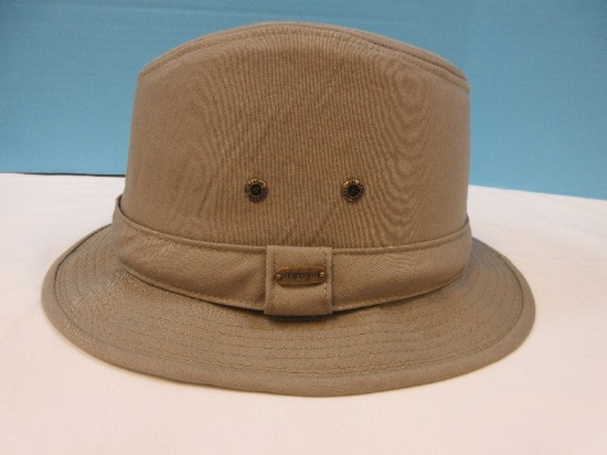Stetson New Men's Brim Fedora Hat Khaki- Size XL, Retail $50.00