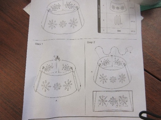 Glitz Home 3pc Galvanized 26"D Approx Snowflake Diecut Metal Lighted Tree Collar- NIB