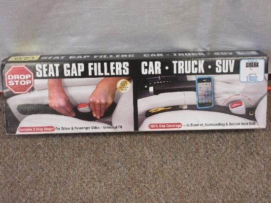 Drop Stop Contains 2 Seat Gap Fillers for Car, Truck & SUV- NIB