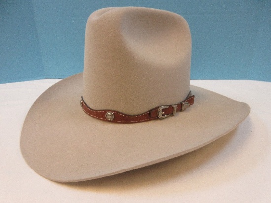 New Stetson Cowboy Western Bandero 6X Rancher Hat Felt Silver Belly Size 7- Retail $320+