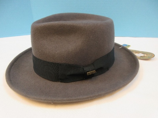 New Men's Scala 4 Seasons Felt Gray Dorfman Pacific Co. Handmade Fedora Hat Size M- $75.00