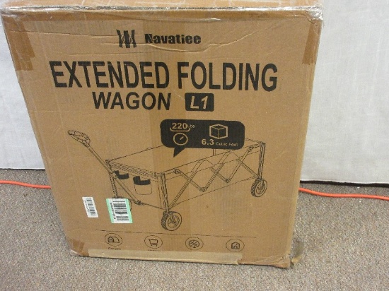 Navatiee L1 Extended Folding Wagon 6.3 Cubic Feet 220Lbs Capacity- NIB