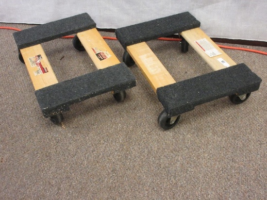 Pair Haul Master Mover's Dolly 1,000Lbs Capacity Carpet Pad 18"L x 12 1/4"W x 5 1/2"H