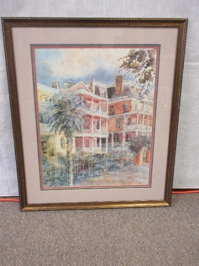 "South Battery Charleston, SC" Fine Artwork Ltd 271/1000 Edition Lithograph Artist Signed Stoioff
