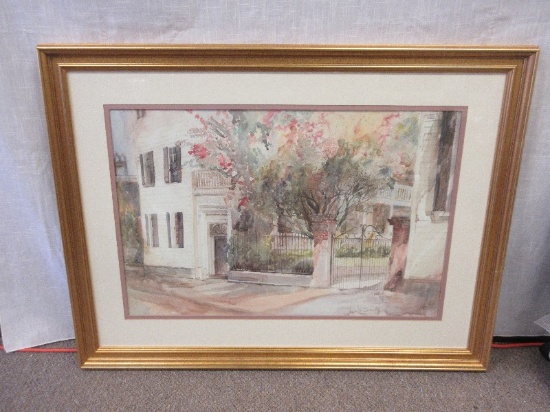 Charleston, SC Single House Courtyard & Gate Artist Signed Margaret Petterson Ltd 828/1000