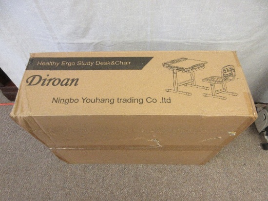 Ningbo Youhang Trading Co, Ltd. Diroan Blue Healthy Ergo Study Desk & Chair- NIB