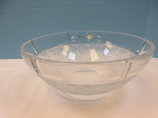 Signed Rosenthal Crystal Germany Studio Linie Collection Domus Pattern Clear/Frosted 3-D