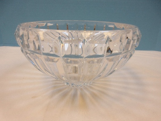 Mikasa Crystal Giftware Collection Reflections Pattern Square Design 7 1/2" Bowl 4 3/8"H