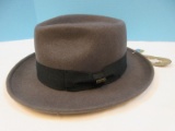 New Men's Scala 4 Seasons Felt Gray Dorfman Pacific Co. Handmade Fedora Hat Size M- $75.00