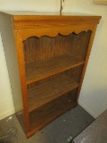 Simulated Walnut Wood Grain Tradition Bookcase w/Scalloped Trim- 48