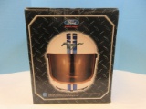 Collectible Ford Racing Helmet Coffee Maker White Blue Rece Stripe Mustang/Cobra-NIB 8-10