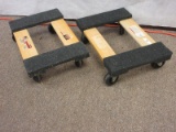 Pair Haul Master Mover's Dolly 1,000Lbs Capacity Carpet Pad 18