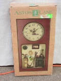 Astor Lane 3-D Golf Theme Sports Shadow Box Clock- NIB 19 1/2