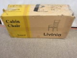 Livinia Furniture Cabin Chair Natural Finish-NIB
