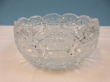 Exceptional Cut Crystal Enchanted Hobstar & Vertical Panel Design Sawtooth 6 1/2