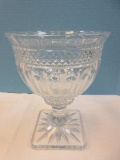 Godinger Shannon Crystal Collection Brandon Pattern Cut Band Cut Panels Design 9 1/2