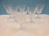 Set of 6 Signed Rock Crystal Rock Laurie Pattern 6 1/8