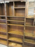 Country Cottage Pine Bookcase w/Adjustable Shelves & Dental Trim Molding. 84