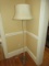 Awesome Depression Era Stylized 3 Arm Candelabra Center Milk Glass Shade Torchiere Floor