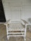 Cracker Barrel White Rocker Porch Rocking Chair Weathered Finish