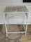 Metal Patio/Deck Chair Side Table Lattice Woven Top- 20