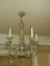 Stately 20th Century Neoclassical Regency Gorgeous Chandelier 5 Scroll Arms Lattice & Acanthus