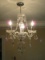 Fantastic 3 Light Crystal Chandelier Swag Faceted Crystal Prisms & Teardrops
