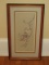 Darling Pair of Baby Birds Perched on Flowering Cherry Limb Artist Signed Anne Worsham
