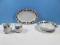 5 pc. Lynns Fine China St. Maria Christmas Pattern Dinnerware Hostess Set Serving Pieces