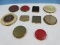 10 Vintage Ladies Fashion Compacts Langlois, Black Relief Design, Rex Fifth Avenue Faux