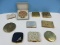 10 Vintage Ladies Fashion Compacts Black Relief Design, Rex Fifth Avenue Faux Petit Point,