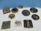 8 Vintage Ladies Fashion Compacts Stratton Petit Point Needlework, Art Deco Design