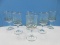 Set 6 Arby's Glassware Christmas Collection Red/Green Holly Swirl optic Gold Trim 6 3/4