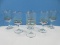 Set 6 Arby's Glassware Christmas Collection Red/Green Holly Swirl optic Gold Trim 6 3/4