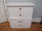 Groovy Mid Century Modern Chest on Chest of Drawers Painted White/Dovetail Drawers Base
