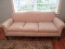 Depression Era Style Sofa Flared Arms Mahogany Trim & Legs 32