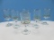 Set 6 Arby's Glassware Christmas Collection Red/Green Holly Swirl optic Gold Trim 6 3/4